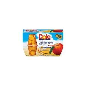 Dole Yellow Cling Diced Peaches Fruit Bowl in Light Syrup 4   4 oz 