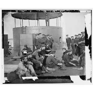  James River,Va. Sailors relaxing on deck of U.S.S. Monitor 
