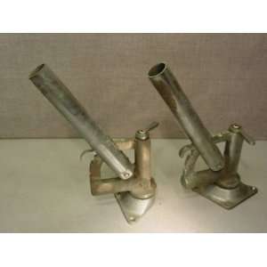  Pair of 2 Chromed Bronze Boat Outrigger Mounts which came 