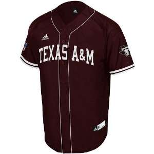 adidas Texas A&M Aggies Premier Baseball Jersey   Maroon 