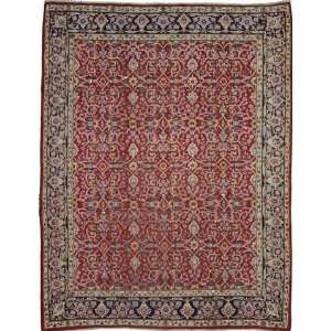  911 x 1210 Red Persian Hand Knotted Wool Kerman Rug 