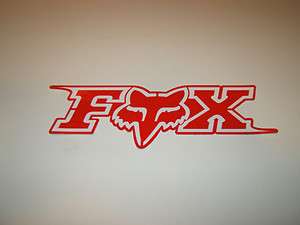 FOX RACING MOTOCROSS QUAD BMX SKATEBOARD RED & WHITE FOX 360 STICKER 
