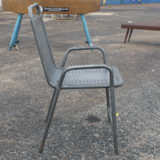 Vintage Industrial Outdoor Metal Arm Chairs  