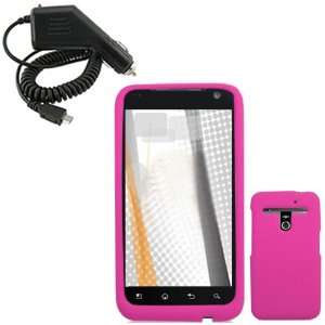  iFase Brand LG Esteem MS910 Combo Solid Hot Pink Silicone Skin 