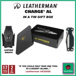 CHARGE AL_LEATHERMAN MULTI TOOL w/LEATHER SHEATH_TIN GIFT BOX_830668 