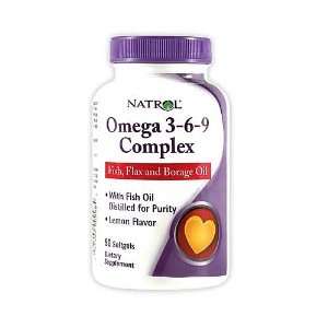  Natrol® Omega 3 6 9 Complex Fish, Flax and Borage Oil 