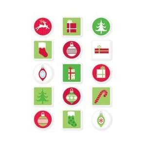 Paper Company Deck The Halls Acrylic Accent Stickers 2009654, 3 Item(s 