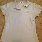 Lacoste Womens Polo Baby Blue Sz 38/Small