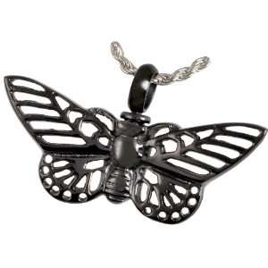   Cremation Jewelry Stainless Steel Nocturnal Butterfly
