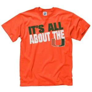    Miami Hurricanes Orange Youth Slogan T Shirt