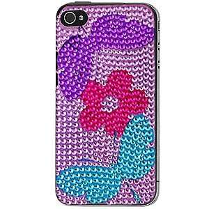  Rhinestones Stick On Skin for iPhone 4 and iPhone 4S, Pink 