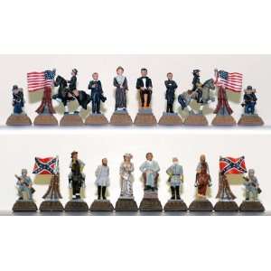  American Civil War Theme Chessmen Toys & Games