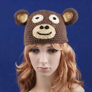 Cute Kawaii Anime Animal Hat Rave Beanie Cap Furry Bear  