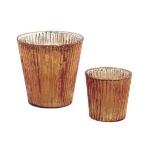   75 H Antique Copper Glass Votive Cups (6) Patio, Lawn & Garden