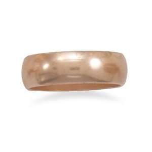   Copper Smooth Finish Band Ring, Whole Sizes 6 thru 12 