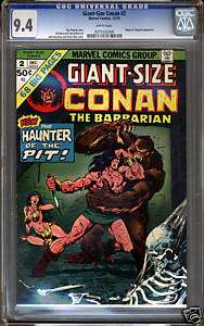 Giant Size Conan #2 CGC 9.4 NM WHITE Pages Universal  