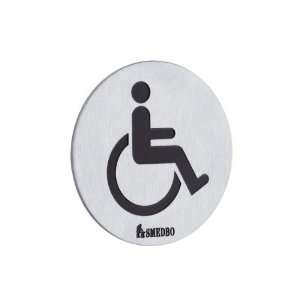   Restroom Sign Handicapped Brushed Stainless Steel