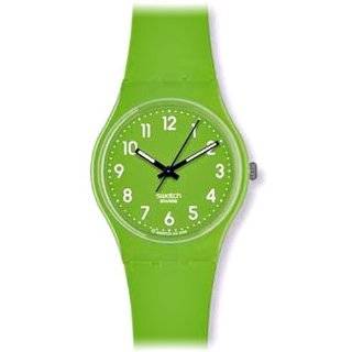 Swatch Womens GG204 Quartz Lime Green Casual Plastic Watch