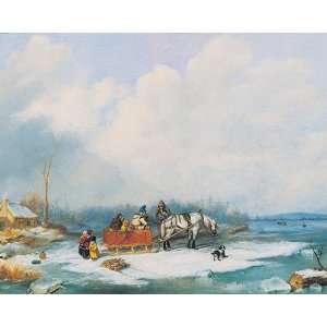 Cornelius Krieghoff   Winter Landscape   Canvas 