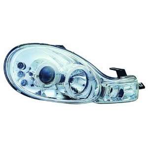   Headlight with Rings, Corners and Chrome Housing   Pair Automotive
