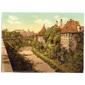  Part of wall with castle,Nuremberg,Bavaria,Germany,c1895 