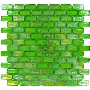  Majesta tiles   1 5/8 x 3/4 seaside glass tile in green 