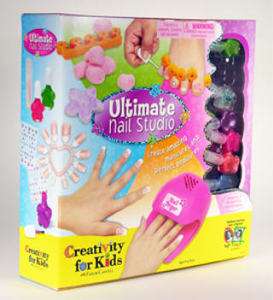 Kids spa ULTIMATE NAIL STUDIO manicure kit polish set  