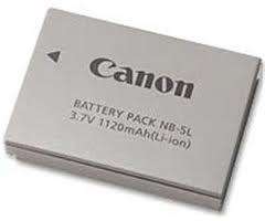 Genuine Canon NB 5L Lithium Ion Battery, 3.7v, 1120mAh  