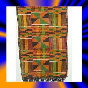 African Inspired Kente Cloth Scarf Table Runner Sash Fashion Home 