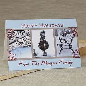  Personalized Holiday Greeting Cards   Winter Scenes 