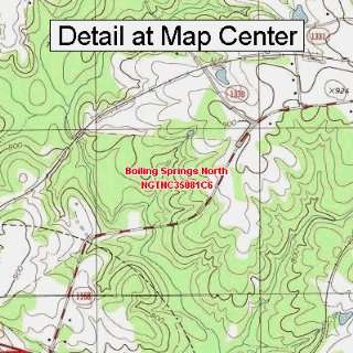  Topographic Quadrangle Map   Boiling Springs North, North Carolina 