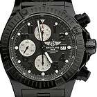   All black Breitling Super Avenger watch. A13370 CUSTOM PVD coating