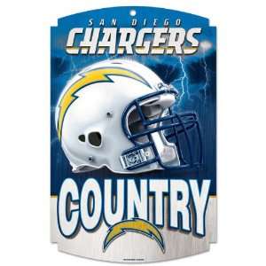  San Diego Chargers Country 11x17 Wood Sign Sports 