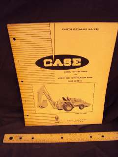 1966 CASE Model 34 Backhoe for Unit Loader Parts Manual  