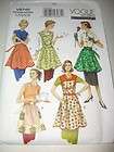 Vintage Style Apron Pattern Butterick 4087 Pretty Bib Skirt Retro Gift 
