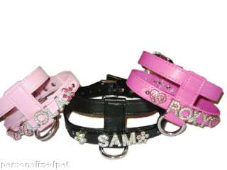 PERSONALIZED PET DOG HARNESS FREE NAME ALL COLOR/SIZES  