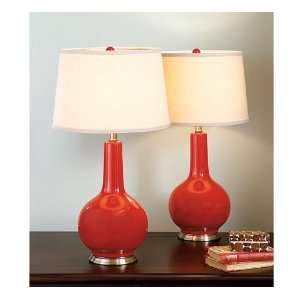  Set of Two Ceramic Table Lamps (BROWN)
