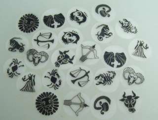 20 SLICES Astrology Sign Zodiac Set Fimo Nail Art  
