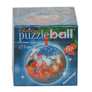  Puzzleball Christmas Ornament   Santa and Sleigh Toys 