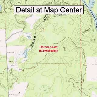  USGS Topographic Quadrangle Map   Florence East, Wisconsin 