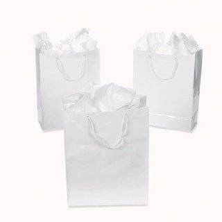 Small White Gift Party Bags ~12 Pack~
