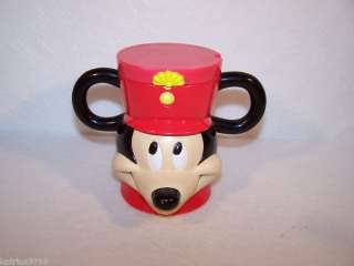 Disney Mickey Mouse Plastic mug cup flip top lid  