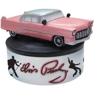  Elvis Presley Pink Car Musical Figurine