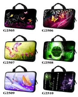 15 15.6 Laptop Case Sleeve w. Handle Purple Butterfly  