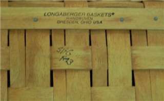 1993 Longaberger Basket   Hostess Collection   Large Hamper Basket Set 