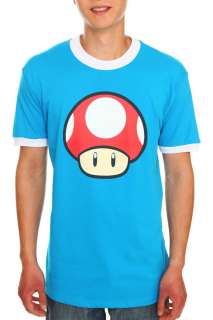 Nintendo Super Mario Bros. Mushroom Ringer T Shirt  