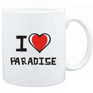  Mug White I love Paradise  Drinks