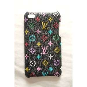  Leather Hard Back Case Cover for iPod Touch/iTouch 4 Black 