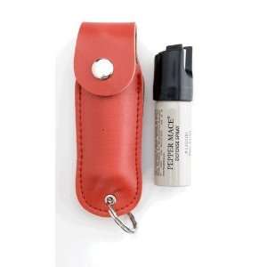  Mace Leather pepper spray with key ring RED #MSI80184 