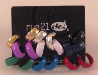 NEW SET OF 9 PAIRS OF EARRINGS BY RUE 21 #E1007  